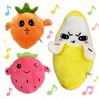 1-3pcs New Interactive Musical Sensing Beat Fruit Musical Dooll Fruit Sensing Beat Piano Banana Strawberry Electric gift box