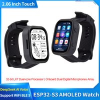 DeepSeek AI Voice Chat Robot ESP32-S3 2.06 Inch Development Board AMOLED Watch Touch 410x502 QSPI Display Support WiFi BLE 5
