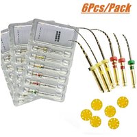 10PKS Dentistry E-FLEX Root canal Files Nickel Titanium Heat-Activated Rotary Files Nitinol Eight Tooth Pulp Endodontic Files