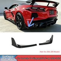 Für Chevrolet Corvette C8 Stingray/Z51/E-ray 2020-2025 Ein Paar Heckdiffusor-Ecken Auto-Zubehör Hochglanz-Schwarz Karosserie-Kit