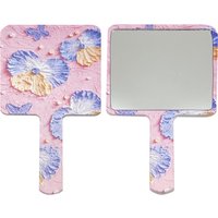 Handheld Makeup Mirror Portable Flower Mirror For Women and Girls Face Small Mirrors Cosmetic Beauty Tabletop Tools