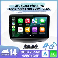 Carplay Car Radio For Toyota Vitz XP10 Yaris Platz Echo 1999 - 2005 2 Din Android Car Multimedia Player GPS Navigation Stereo 4G