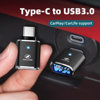 Type C To USB Port Converter Charging Cable Adapter Light Ambient For Toyota Vellfire CHR Corolla Yaris Aygo Prius RAV4 Tundra