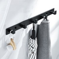 Wand garderobe schwarzer Roben haken zum Aufhängen von Kleiderbügeln