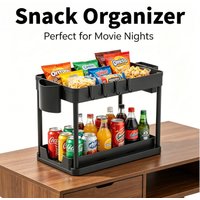 Under Sink Organizer 2 Layer Sliding Shelf Drawer Type Storage Rack Multipurpose Holder for Kitchen Bathroom Cabinet Home