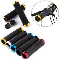 AliExpress Bicycle Rubber Grips Alloy Lock Non-Slip Rubber Bicycle Handlebar Grips Double Aluminum Lock on Locking Bicycle Handlebar Grips