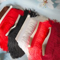 10 yard/lot 15CM Long Polyester Fringe Trim African Tassel Ribbon Lace Accessory Sew Latin Dress Garment Curtain DIY Accessories