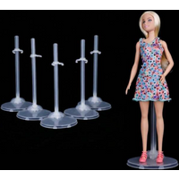1 Piece Doll Collection Display Stand, Doll Fixing Support Stand with Transparent Plastic Waist Clip, Suitable for Doll Standing Display in Home or Office Decoration