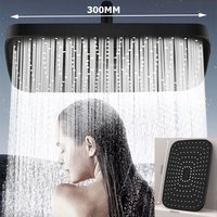 New 12inch 30CM Big Panel Top Rain Large Flow Rainfall High Pressure Shower Head Water Saving Shower Faucet Bathroom Accessories