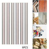 6pcs 82mm Wood Planer Blade HSS Reversible Electric Planer Knife Woodworking Machinery Parts