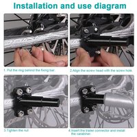 AliExpress NONE Bike Trailer Hitch Coupler Bike Cargo Trailer Coupler Bike Trailer Hitch Connector for Childrens Trailers and Most Bicycles