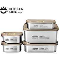 COOKER KinG Stainless Steel Food Preservation Container Camping Lunch Box Fruit Bento Box Refrigerator Freeze Sealed Storage Box