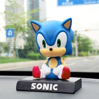 NEW Anime PVC Best Selling Sonic Character Toy Hedgehog Shadow Tail Car Action Doll Model Kids Animal Toy Birthday Gifts