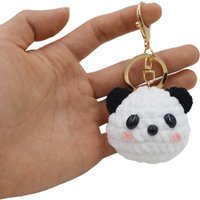 New Hand-woven Panda Car Keychain Pendant Car Bag Bag Pendant Gift Gift Animal Cute Keychain