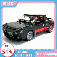 1157 PCS MOC Fiat X1/9 Dallara Sports Car Building Model Custom Creative Building Blocks Educational Assembly Toy Display Gifts