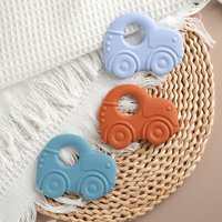 Color Kids 1PCS Silicone Car Teether BPA Free Cartoon Baby Chew Toy Newborn Infant Soothing Teething Sensory Relief Toy