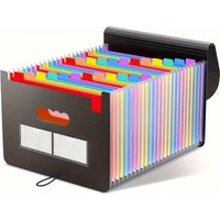 1pc Plastic Expandable File Organizer Folder Manager 25Pocket Document Receipt Manager Folder for School Home Office Accessories