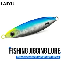TAIYU 60g Metal Jig Fishing Lure Micro Jigging Lures Sinking Wobblers Jigs for Sea Fishing Lure Luminous Artificial Hard Bait