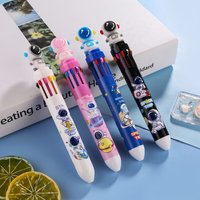 4/1 Astronaut 10-Color Ballpoint Pen, Student Planner 10-Color Pen, Creative Astronaut Retractable Multi-Color Pen