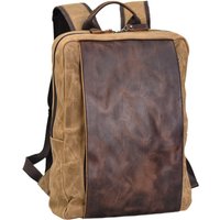 Nesitu Quality Black Khaki Grey Green A4 Laptop Waxed Canvas Genuine Leather Men Women Backpack Hiking Travel Bag Duffel M5175