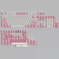 PBT Sakura Pink Keycaps Set Cherry Profile PBT Dye Sublimation Key Cap For MX Mechanical Keyboard 2.25U 2.75U Split Spacebar