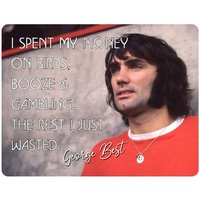 Vintage Retro George Best Drink Quote Football Bar Pub Shed Man Cave Metal Sign