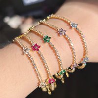Multicolor Flower Zircon Tennis Bracelet For Women Gold Jewelry Gift For Her gift for mom for wife