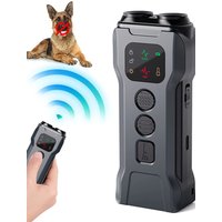 15-30Khz Ultrasonic Dog Repeller Rechargeable Dog Training Device Portable Anti-Barking Dog Trainer with LED Flashlight 2-head