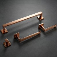 Rose gold bathroom accessories set wall rack bathroom bathroom hardware paper towel holder towel bar rack bathrobe hook