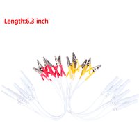 **12pcs Alligator Clip Cable Acupuncture Needles Clip for Electronic Acupuncture Treatment Instrument Massager Connection Cable