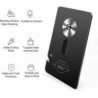 Car Window Glass Breaker Card Tungsten Steel Pin Card Type Seatbelt Cutter Glass Breaker for Emergency 2 in 1 Car Window Breaker
