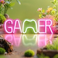 Chi-buy LED Neon gamer USB Powered Neon Signs Night Light 3D Wall Art Bedroom Living Room Decor Lamp Signs
