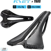 AliExpress RYET Carbon Bicycle Saddle 122g 7x9mm Rail Triathlon Road MTB Gravel 12K 3D Printed Cushion with EVA Surface Cycling Accessory