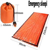 1/4 Notfall-Schlafsack, tragbar, Überlebensausrüstung, feuchtigkeitsbeständige Decke, wasserdicht, leicht, geeignet für Camping im Freien