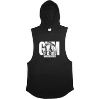 Mens Casual Sport Hooded Vests Gym Bodybuilding Cotton Tank Tops Summer Sleeveless Breathable Hoodie Fitness Muscle Clothing