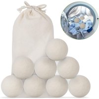 7.5/8cm Wool Dryer Balls Natural Fabric Softener Reusable Antistatic Softener Laundry Ball Home Washing Machine Accessories