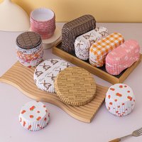 100Pcs Cupcake Cupcake Liners Baking Greaseproof Cup Trays Wedding Party Boxes Muffin Wrappers Birthday Party Decorations