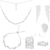 CY 2025 Olive Branch Leaf Adjustable Necklace Bracelet Earrings Personalized Fashion Simple Women's Jewelr