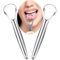 Stainless Steel Tongue Scraper Rust-proof Tongue Cleaner Clean Thoroughly Remove Tongue Coating Fresh Bad Breath Oral Hygiene