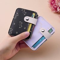 New 3 Folds Kitten Printed Wallet PU Leather INS Style Short Cute Small Purse Cute Kitten Dog Women Money Bags for Girls Gift