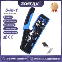 ZoeRax RJ45 Crimper Tool for Cat7 Cat6a Cat6 Cat5e Network Connector Ethernet Crimp Tool with Connector Crimp Terminal Function