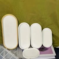 Latest Models Oval Tray Silicone Molds for Concrete, Plaster, Ornament, Jewelry, Epoxy Resin, and Storage with Bowl Plate