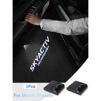 2Pcs Wireless LED Car Door logo Projector Lamps Welcome Lights For Mazda Skyactiv 2 3 5 6 8 CX3 CX4 CX5 CX8 CX30 Car Accessories