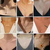 New Fashion Star Pendants Women's Necklaces Blue Acrylic Beads Tassel Choker Necklace Hollow Leaf Punk Fashion Neck Jewelry