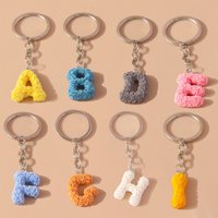 New Creative Flower Initial 26 Letter Keychain A-Z Alphabet Keyring Pendants for Women Girls Handbag Decor Jewelry Accessories