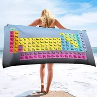 Periodic Beach Towel,Periodic Table of The Element Pool Towel,Fast Dry Absorbent Bathroom Towel,Quick BathTowel Travel Towel