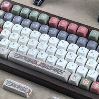 MAIMOOO White Retro Korean Keycap Alice Layout Ancient Architecture Pbt MOA Cherry ISO Layout Hangul Keycaps 2.25/2.75u Spacebar
