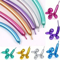 50/100PCS Metallic Modeling Balloons for DIY Animal Shapes, Thickened Latex Magic Twist Balloons for Party Decor (Multicolor)