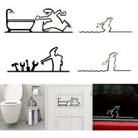 La Linea Line Art Wall Sticker Minimalist Self-Adhesive Waterproof Decal For Walls, Doors, Glass, Cars Home And Car Decoration