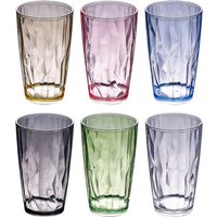 Unbreakable Acrylic Drinking Glasses Reusable Fruit Juice Beer Champagne Cup for Bar 490ml Shatterproof Water Tumblers